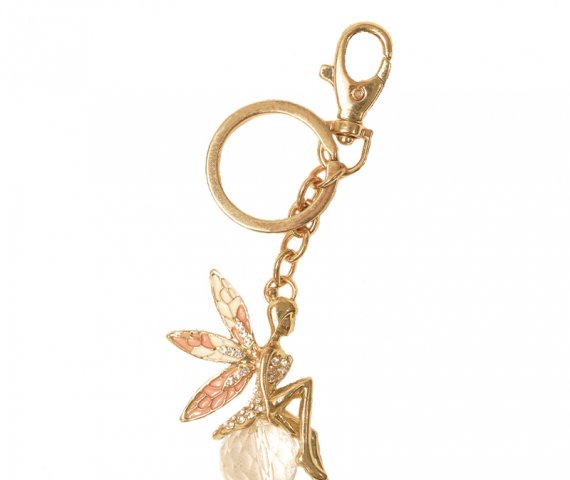 Bag Pendant Gift Crystal Lady Decoration Flower Fairy Shaker Cute Rhinestone Keychain